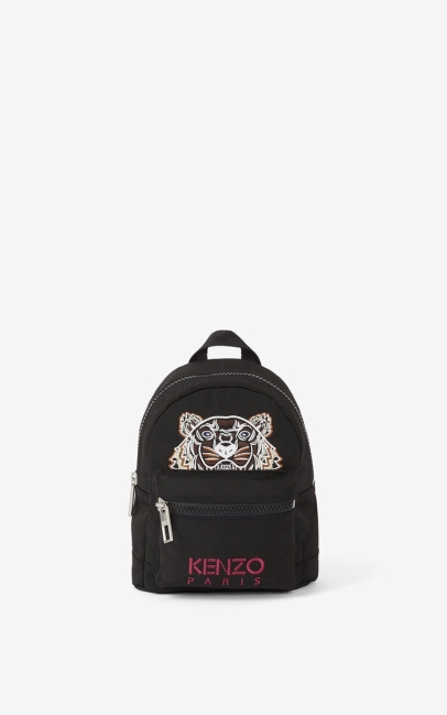 Kenzo Women Mini Canvas Kampus Tiger Backpack Black